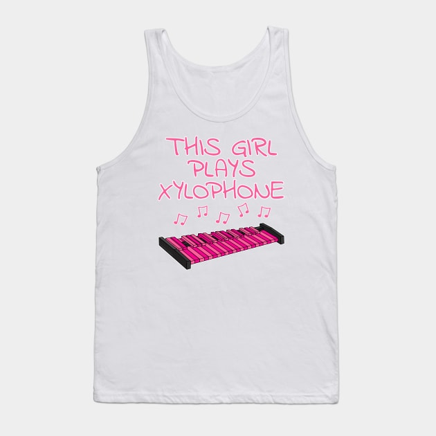 This Girl Plays Xylophone, Female Xylophonist, Percussionist Musician Tank Top by doodlerob